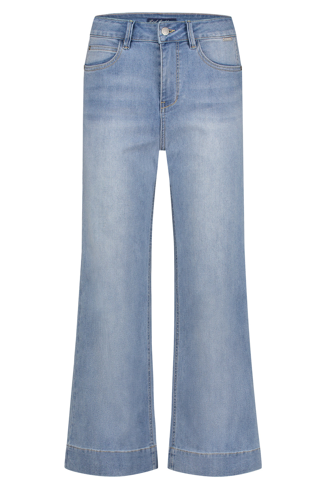 Red Button Conny Bleach Denim Cropped Wide Leg Denim SRB4435A - Olivia Grace Fashion