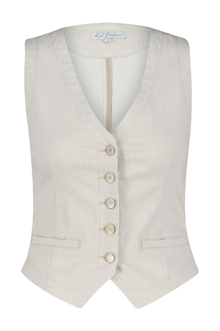 Red Button SRB4173 Kit Stone Denim Stripe Waistcoat - Olivia Grace Fashion