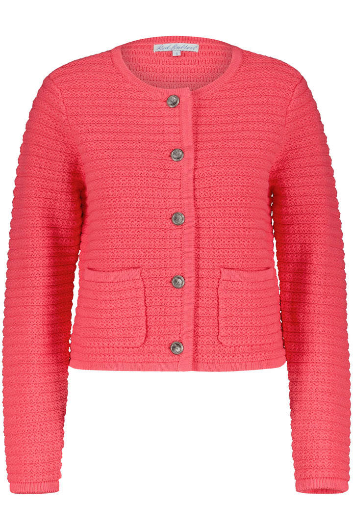 Red Button SRB4200 Coral Round Neck Cardigan - Olivia Grace Fashion