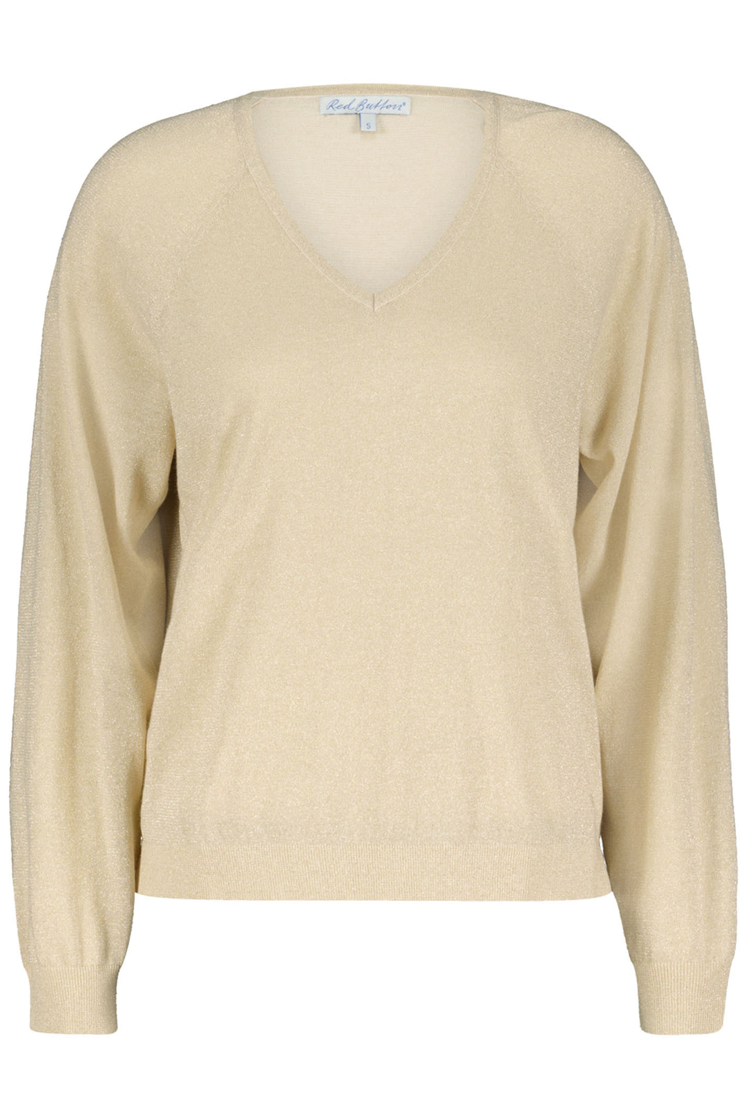 Red Button SRB4223A Fay Gold Champagne Fine Knit Lurex Jumper - Olivia Grace Fashion