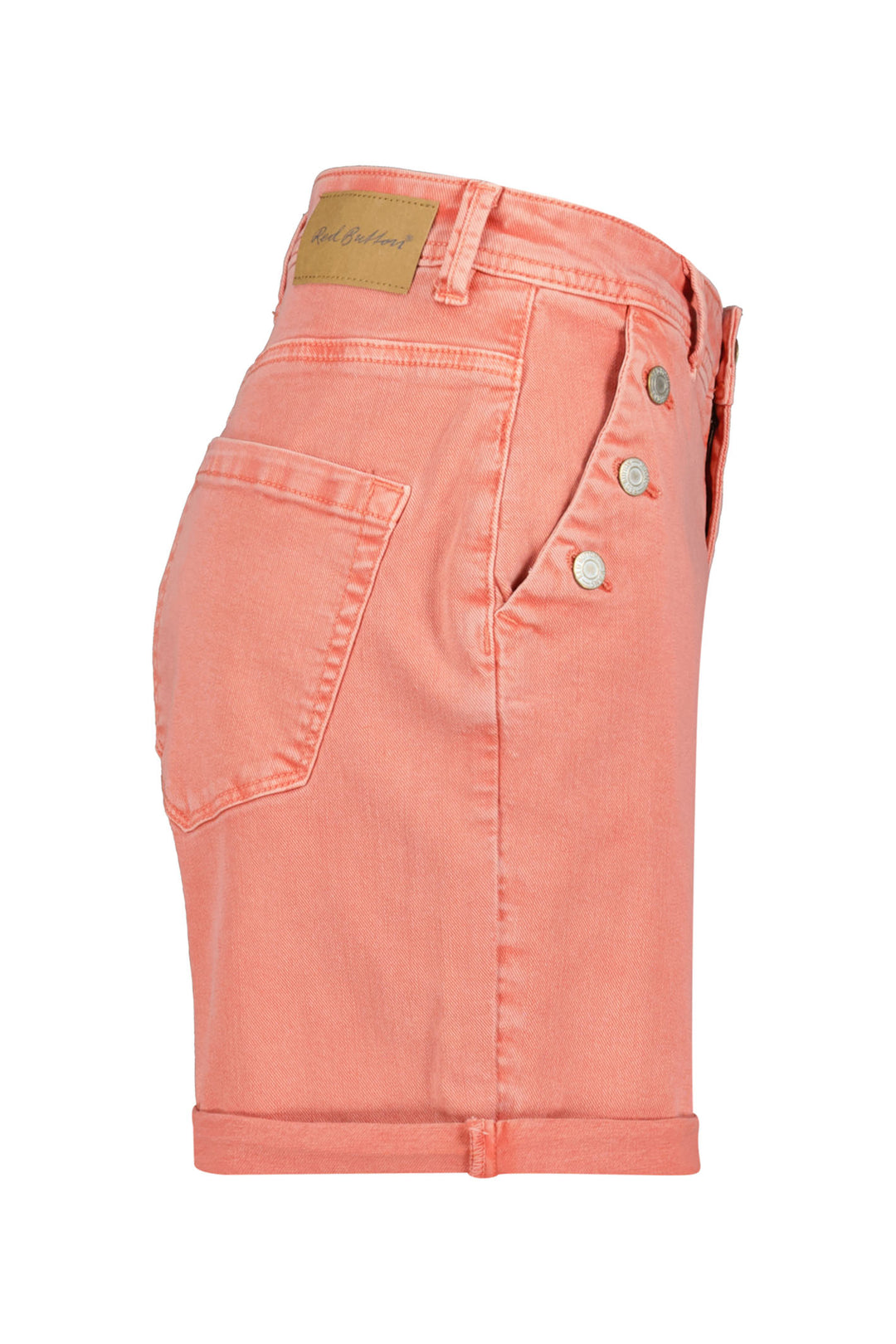 Red Button SRB4229 Bibette Flamingo Pink Denim Shorts - Olivia Grace Fashion