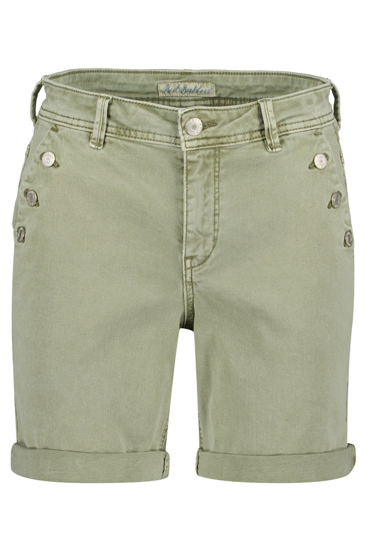 Red Button SRB4229 Bibette Tea Green Denim Shorts - Olivia Grace Fashion