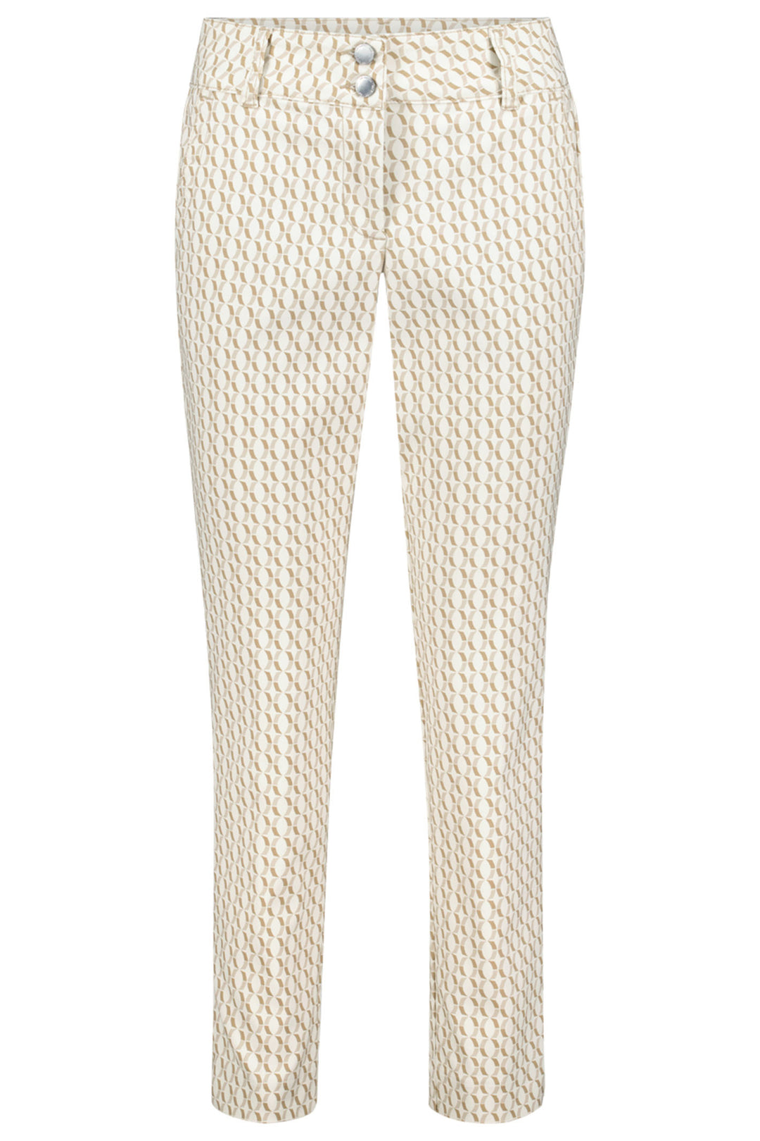 Red Button SRB4248 Diana Pearl Cream Multi Fancy Circle Trousers - Olivia Grace Fashion