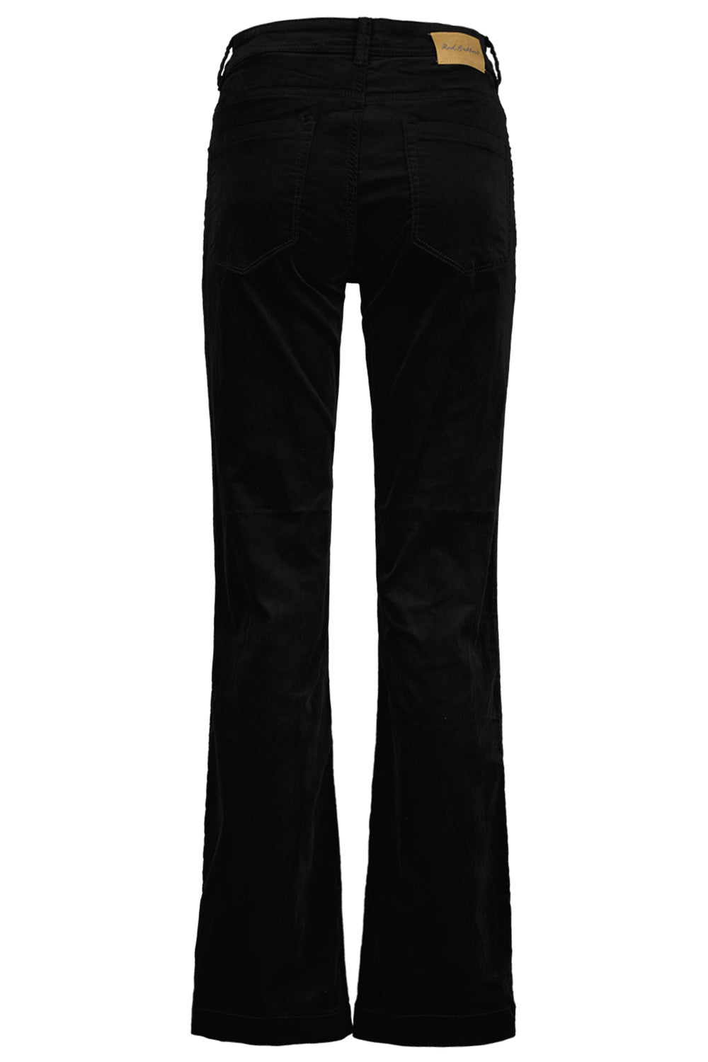 Black velvet trousers on a white background