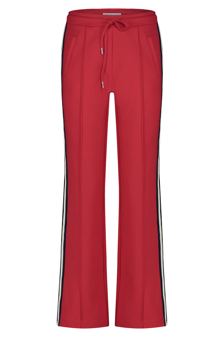 Red Button SRB4482B Red Colette Trousers Punta Drawstring With Sidetape - Olivia Grace Fashion
