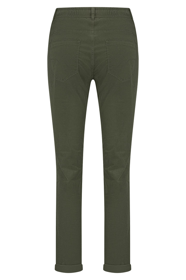 Red Button SRB4655 Tessy Khaki Green Velvet Trousers