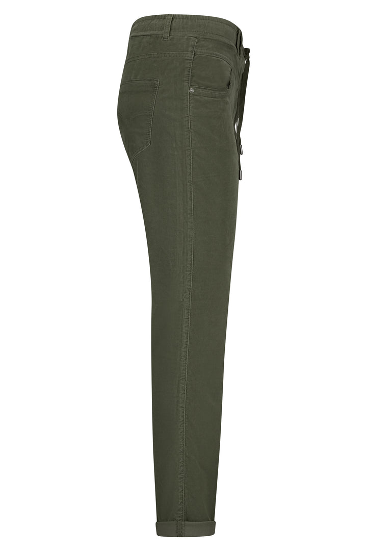 Red Button SRB4655 Tessy Khaki Green Velvet Trousers