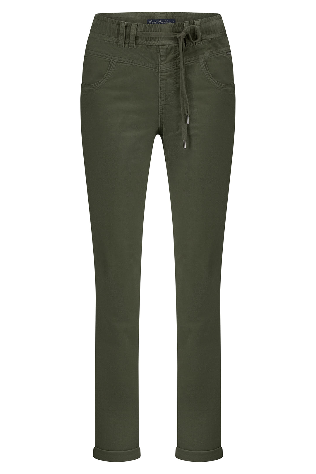 Red Button SRB4655 Tessy Khaki Green Velvet Trousers