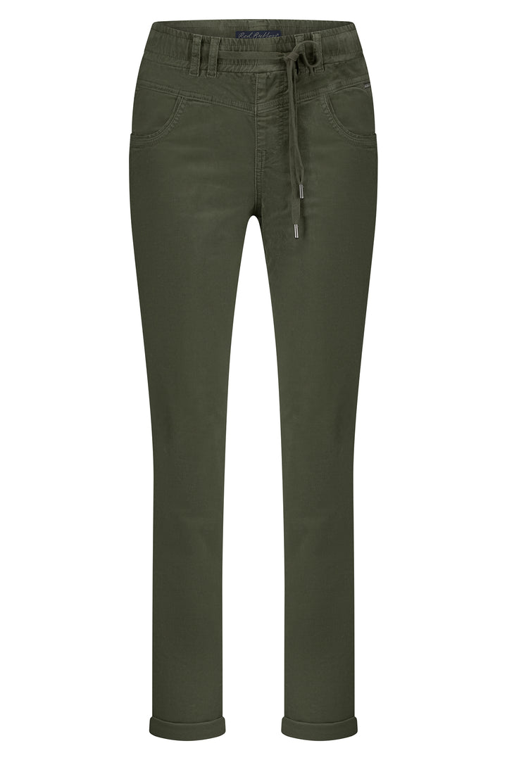 Red Button SRB4655 Tessy Khaki Green Velvet Trousers
