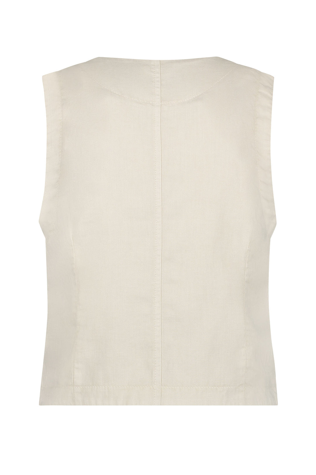 Red Button Waistcoat Cotton Linen Pearl SRB4506 - Olivia Grace Fashion