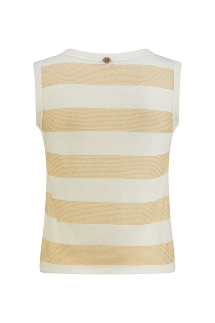 Riani 548555-8346 Gold Striped Sleeveless Top