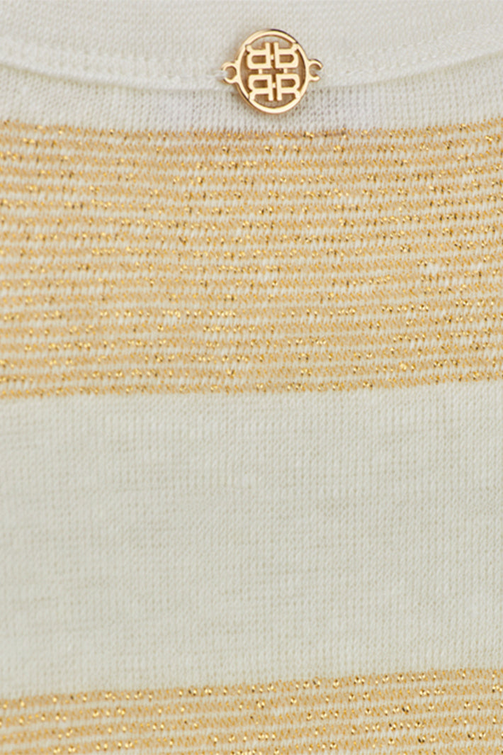 Riani 548555-8346 Gold Striped Sleeveless Top