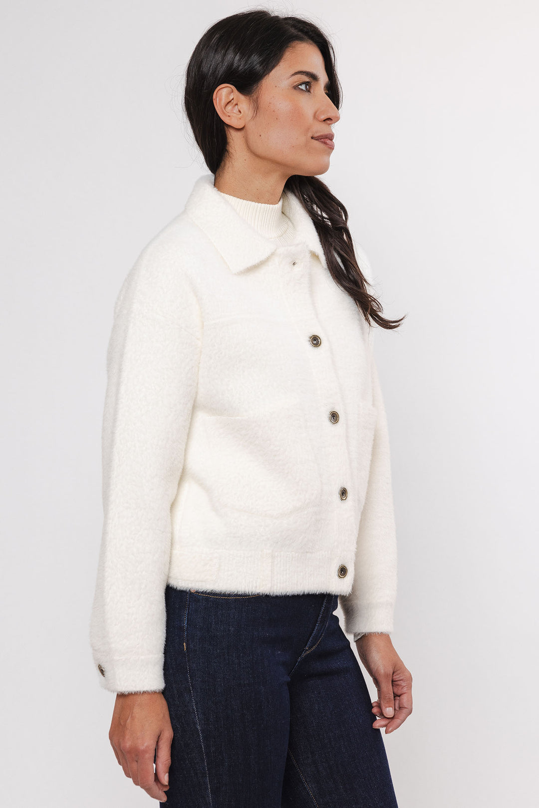 Rino & Pelle Box Jacket Snow White Bubbly 5002412 - Olivia Grace Fashion