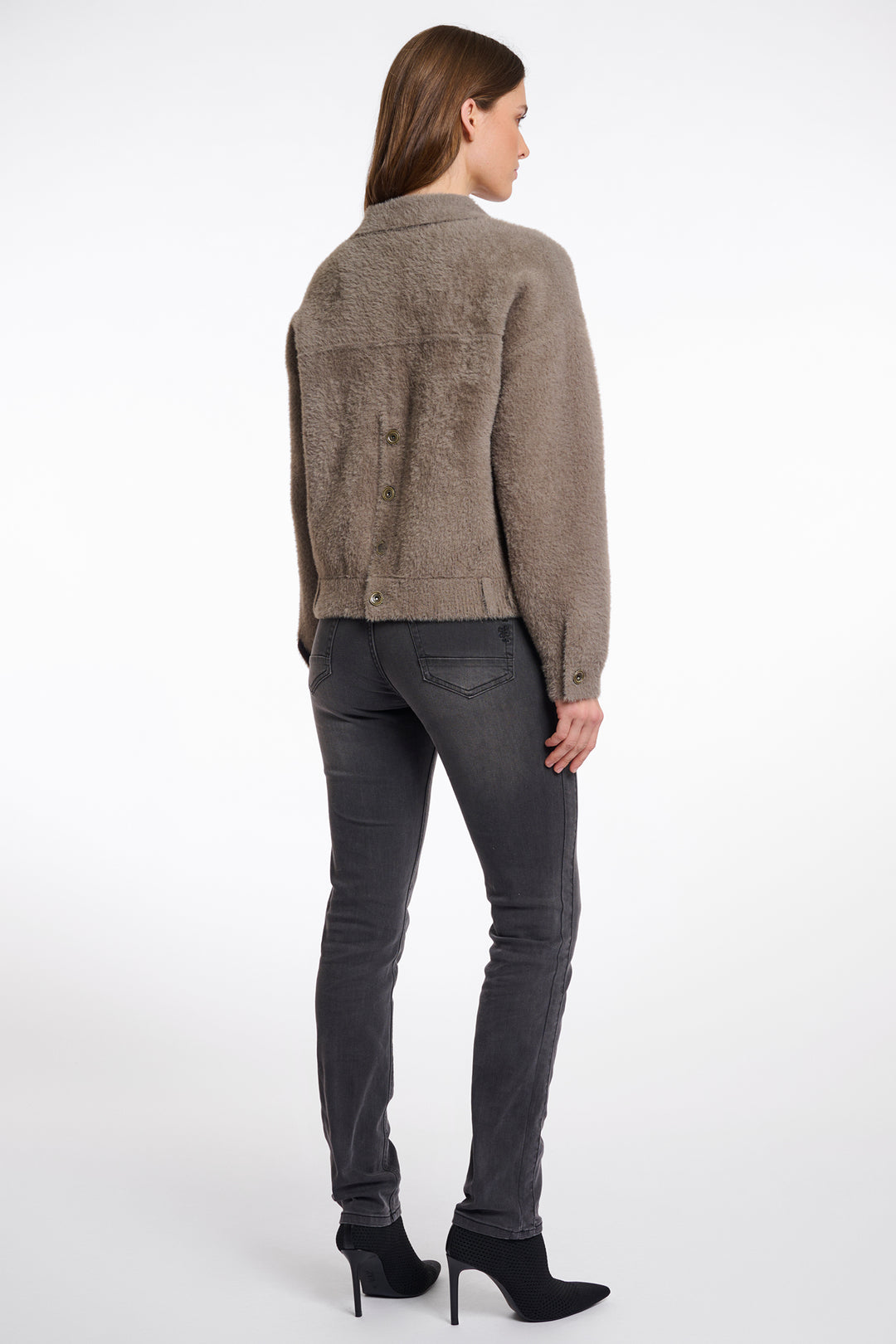 Rino & Pelle Bubbly Taupe Boxy Jacket - Olivia Grace Fashion