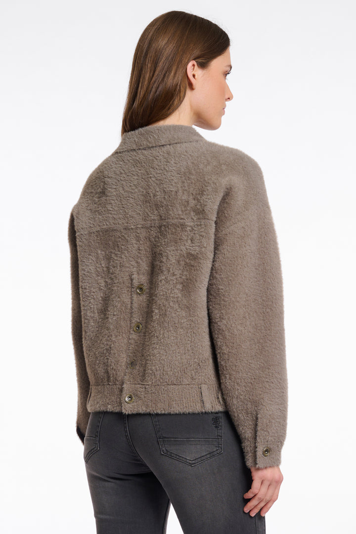 Rino & Pelle Bubbly Taupe Boxy Jacket - Olivia Grace Fashion