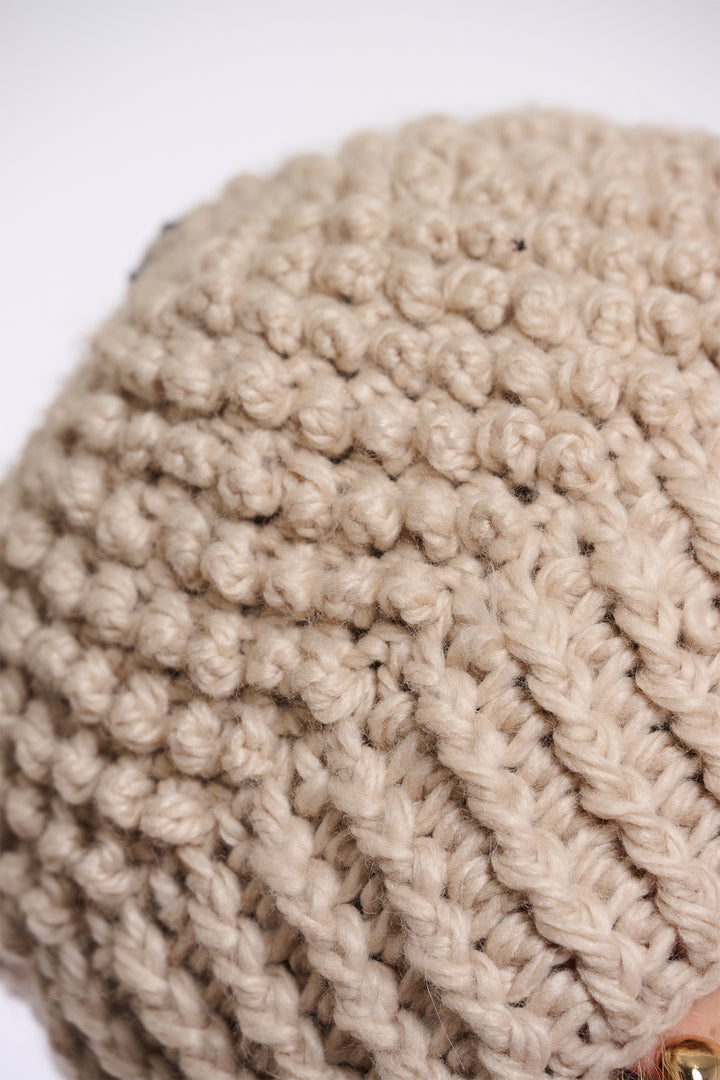 Rino & Pelle Kevina Birch Beige Knitted Hat - Olivia Grace Fashion