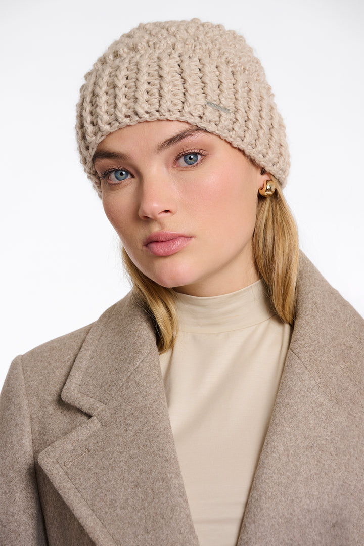Rino & Pelle Kevina Birch Beige Knitted Hat - Olivia Grace Fashion
