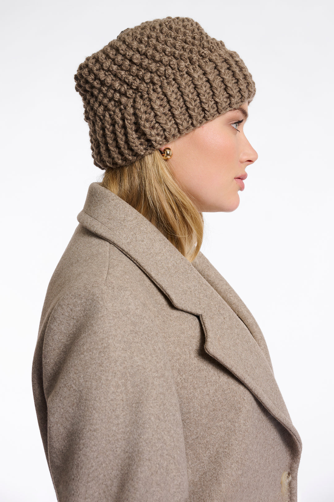 Rino & Pelle Kevina Toffee Brown Knitted Hat - Olivia Grace Fashion