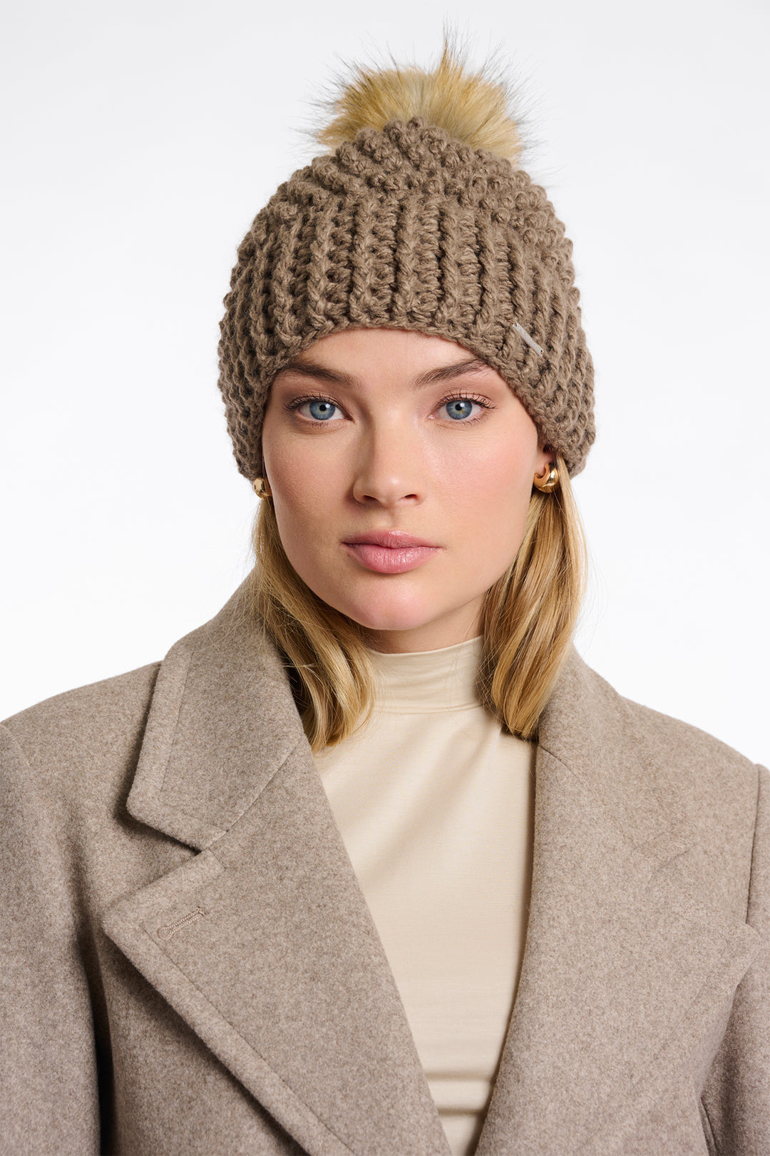 Rino & Pelle Kevina Toffee Brown Knitted Hat - Olivia Grace Fashion