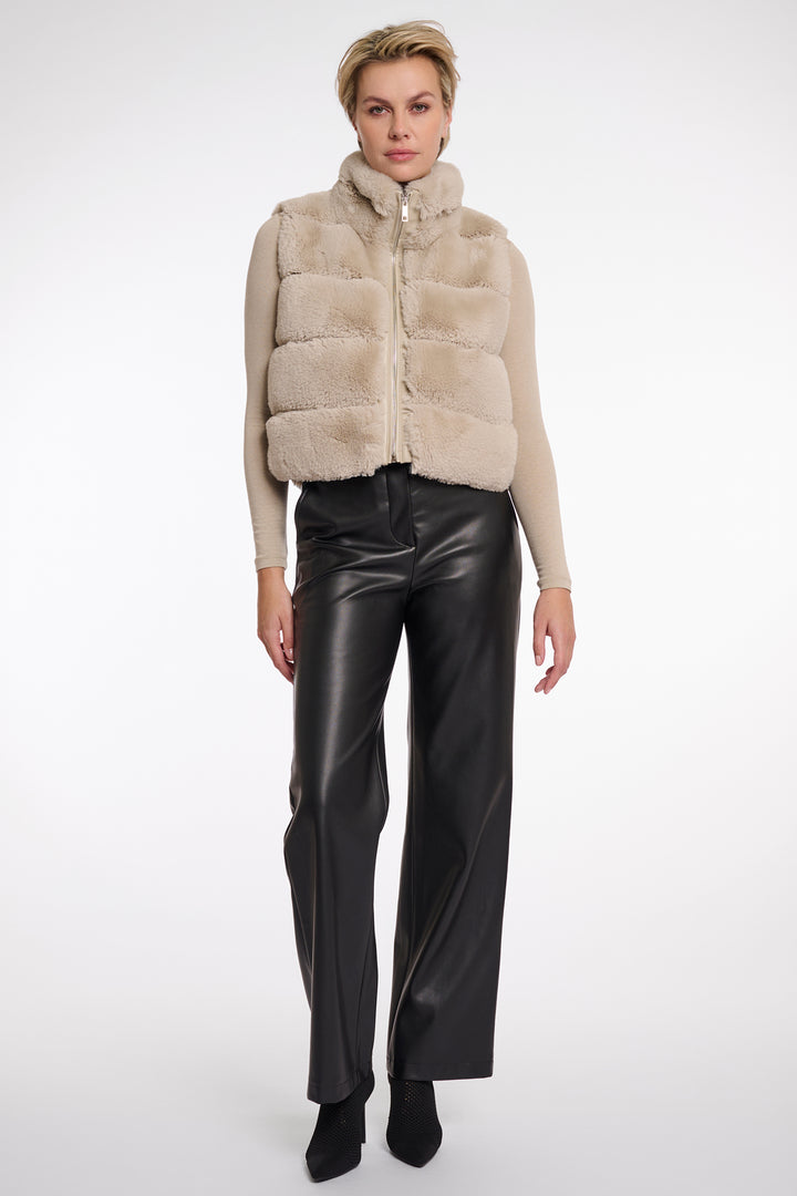 Rino & Pelle May Birch Beige Faux Fur Gilet