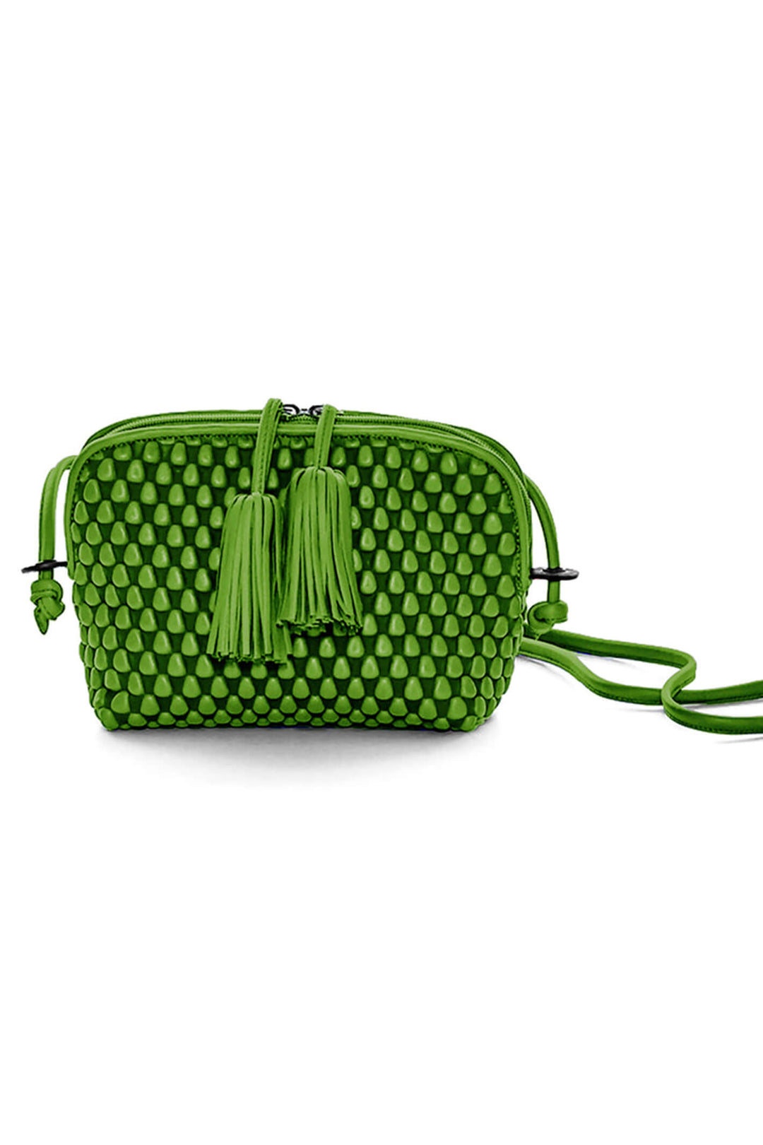 Tissa Fontaneda H03S Gizmo Small Spring Green Crossbody Leather Bag