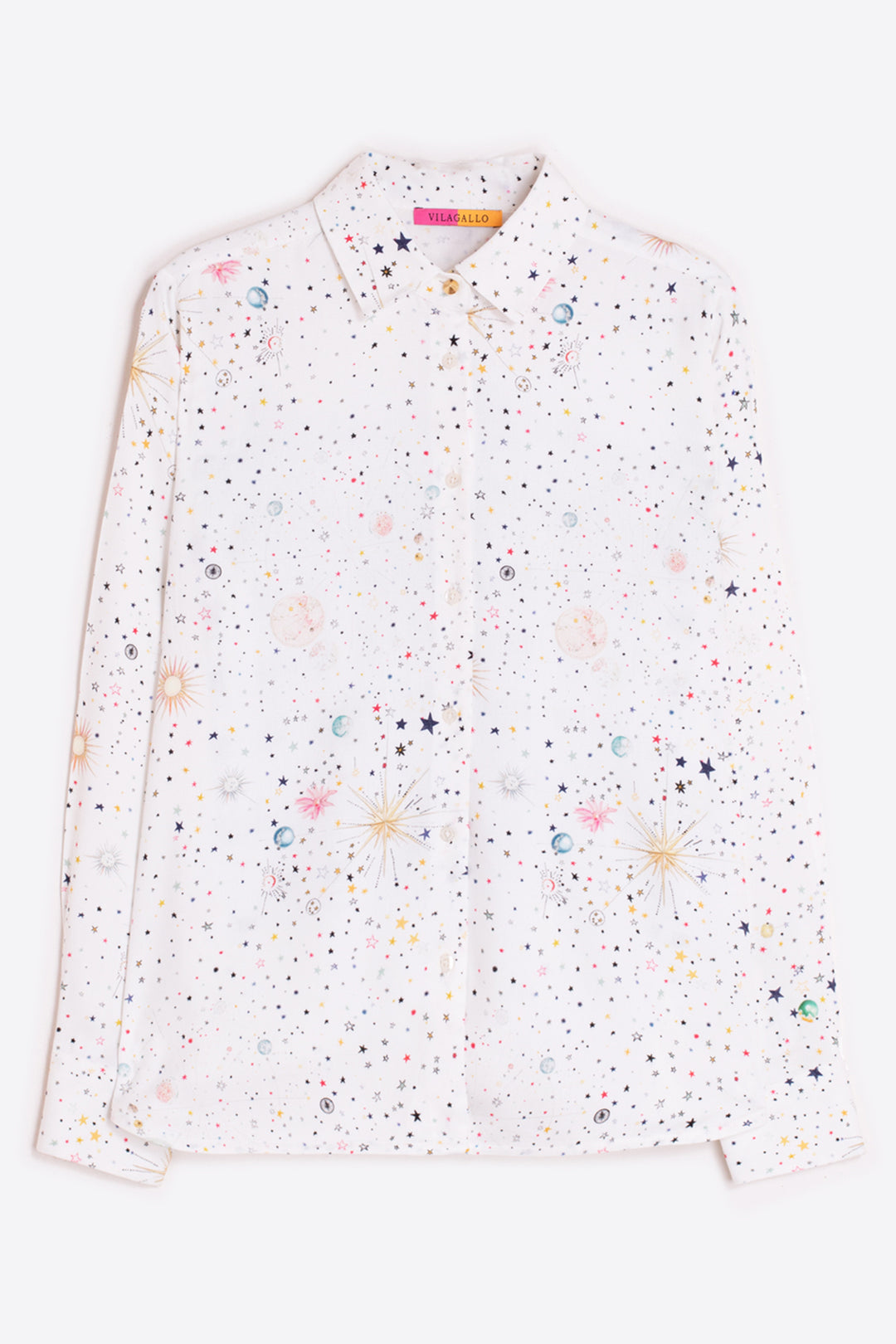 Vilagallo 33055 White Madrid Print Shirt