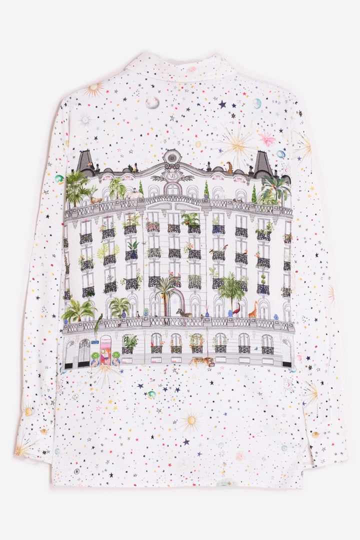 Vilagallo 33055 White Madrid Print Shirt