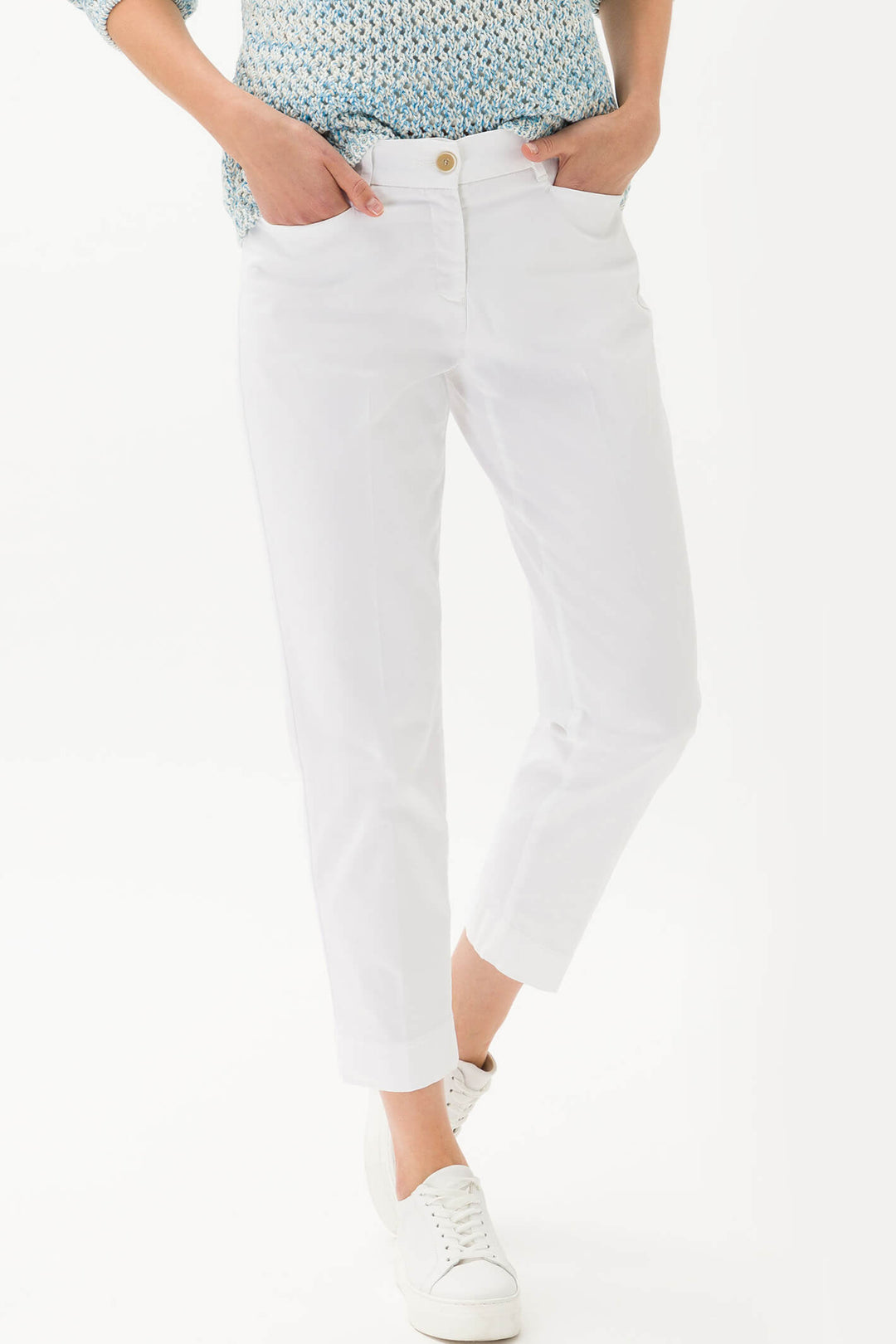 Brax Mara S 72-1458-99 White Trousers - Oloivia Grace Fashion