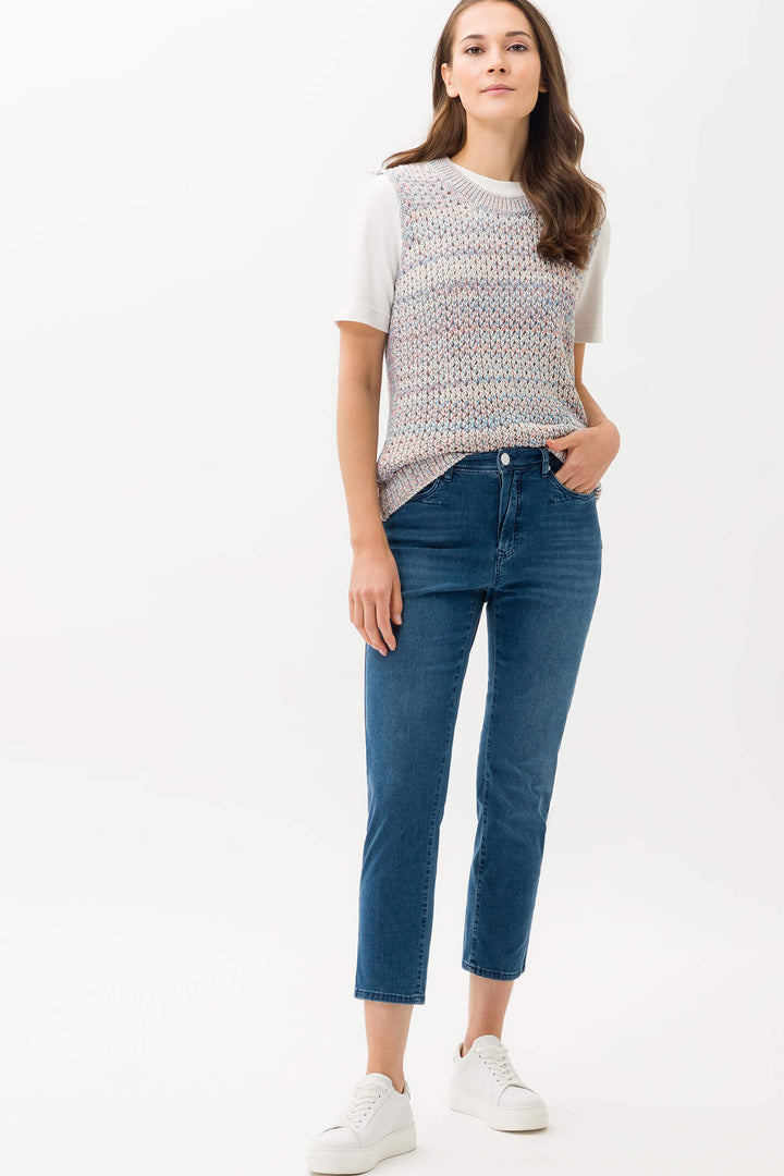 Brax Mary S 71-7558-25 Used Regular Blue Denim Jeans - Olivia Grace Fashion