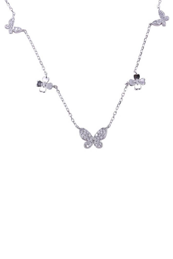 iCandi Rocks Silver Freedom Fly Charm Butterfly Necklace - Olivia Grace Fashion
