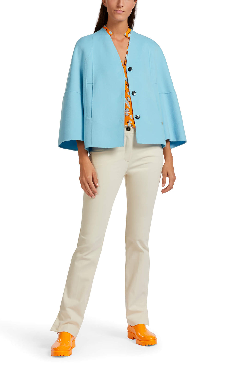 Marc Cain Collection UC 12.06 W33 Atmospheric Blue Jacket - Olivia Grace Fashion