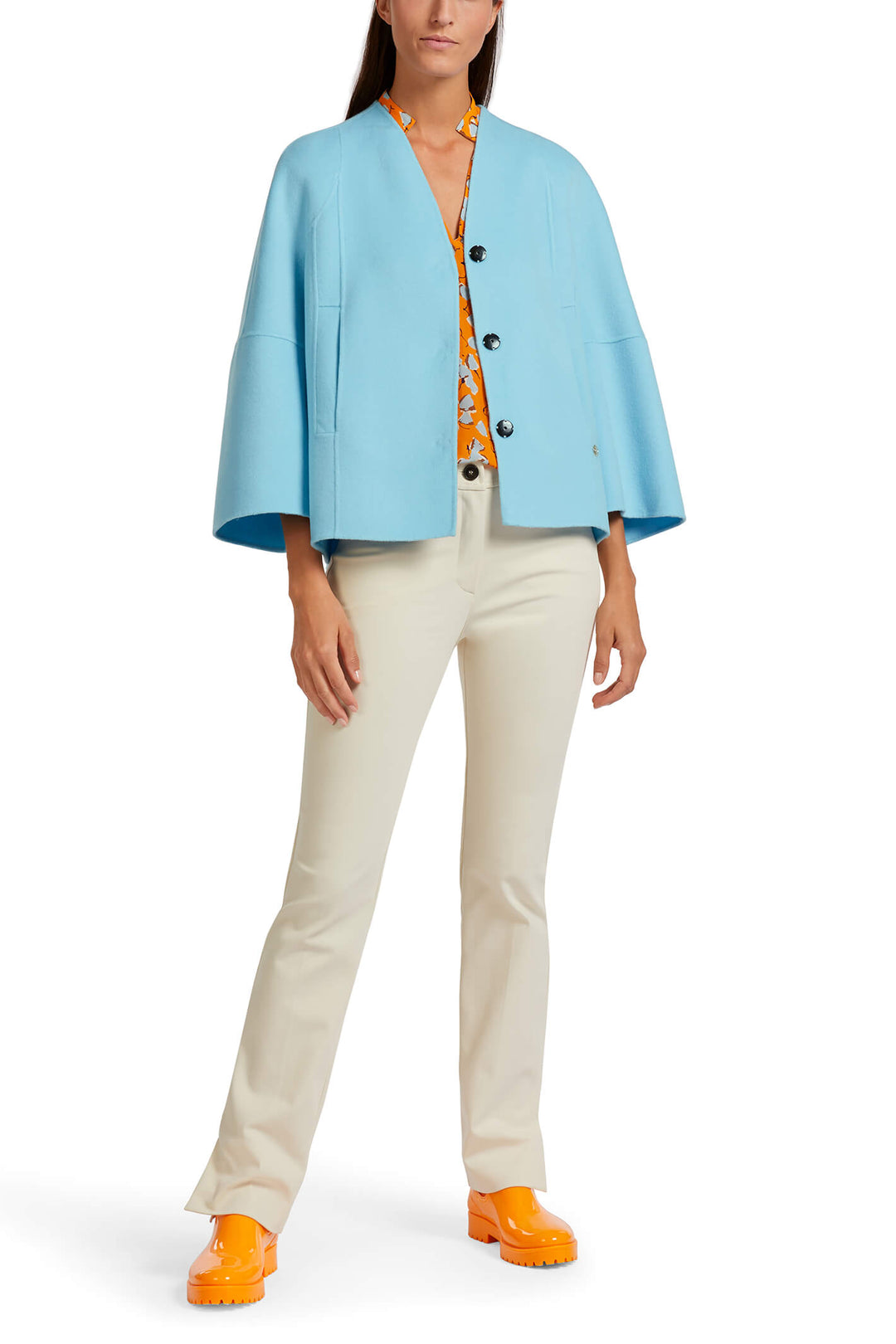 Marc Cain Collection UC 12.06 W33 Atmospheric Blue Jacket - Olivia Grace Fashion