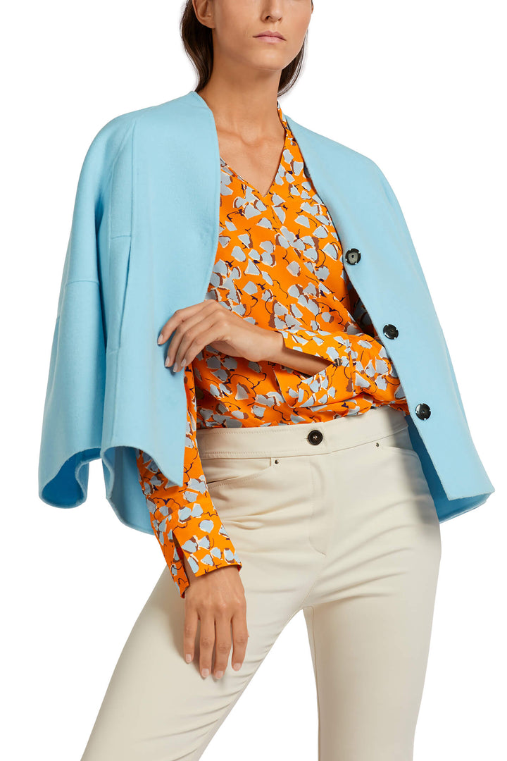 Marc Cain Collection UC 12.06 W33 Atmospheric Blue Jacket - Olivia Grace Fashion