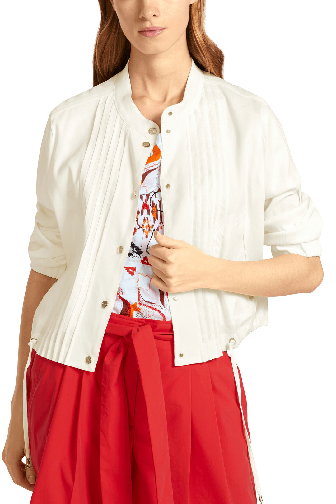 Marc Cain Collection UC 31.24 W47 Off White Jacket - Olivia Grace Fashion
