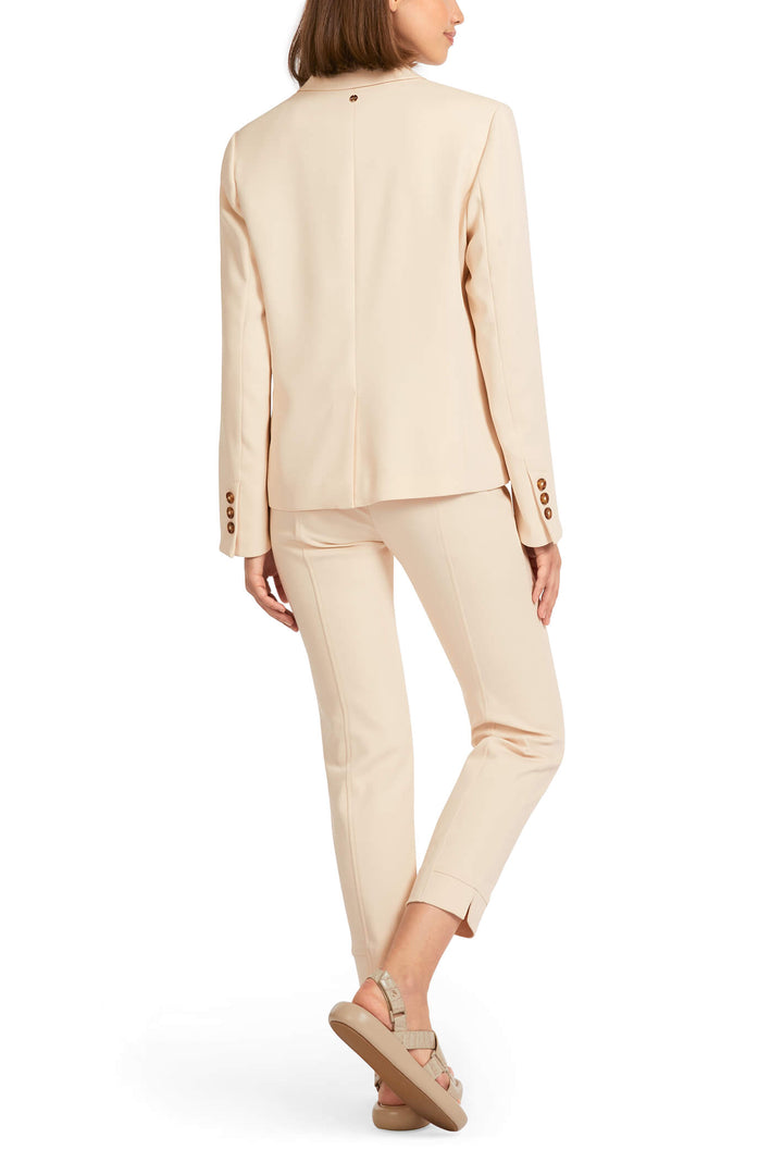 Marc Cain Collection UC 34.12 W56 Cream Two Button Jacket - Olivia Grace Fashion
