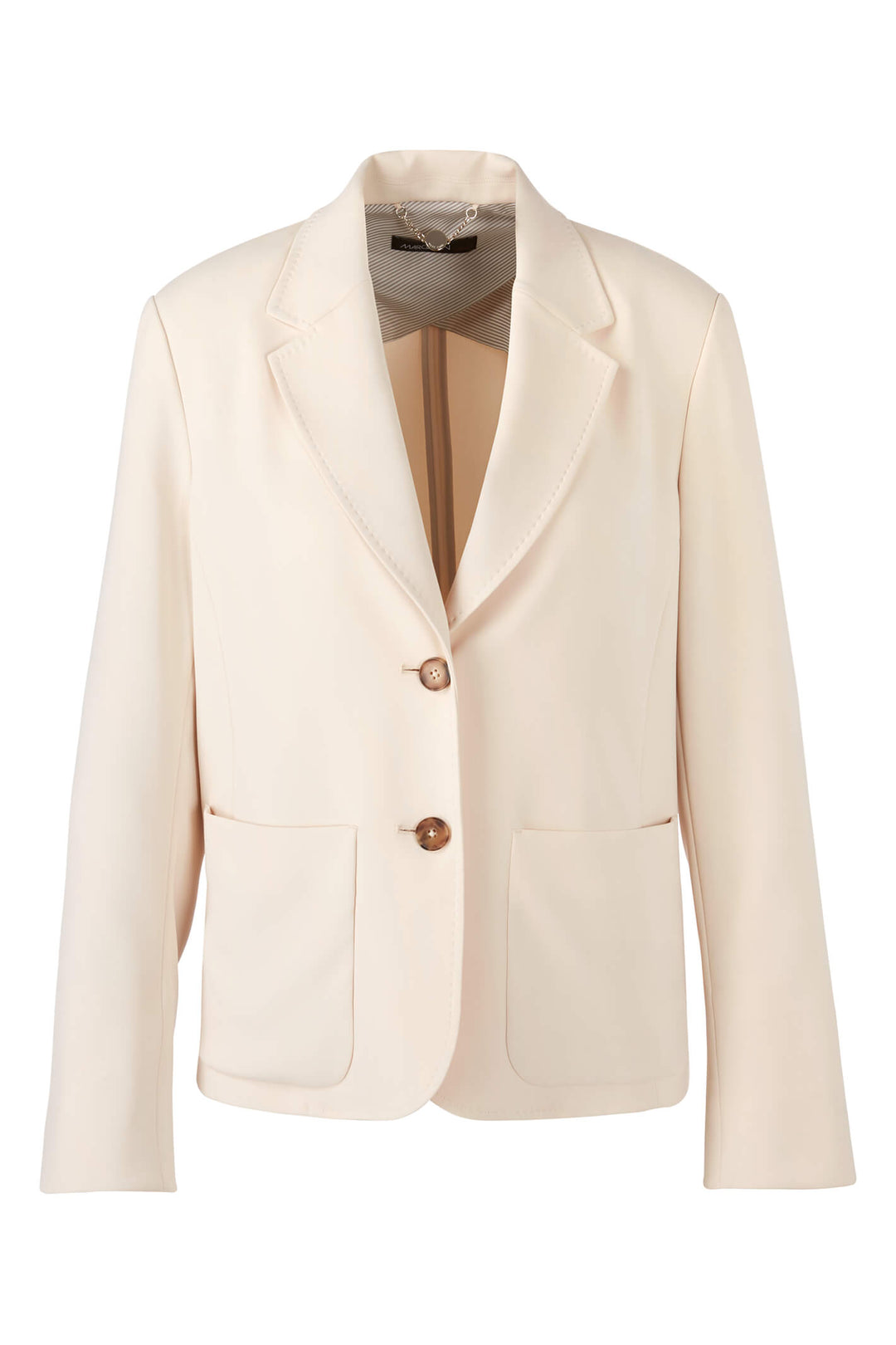 Marc Cain Collection UC 34.12 W56 Cream Two Button Jacket - Olivia Grace Fashion