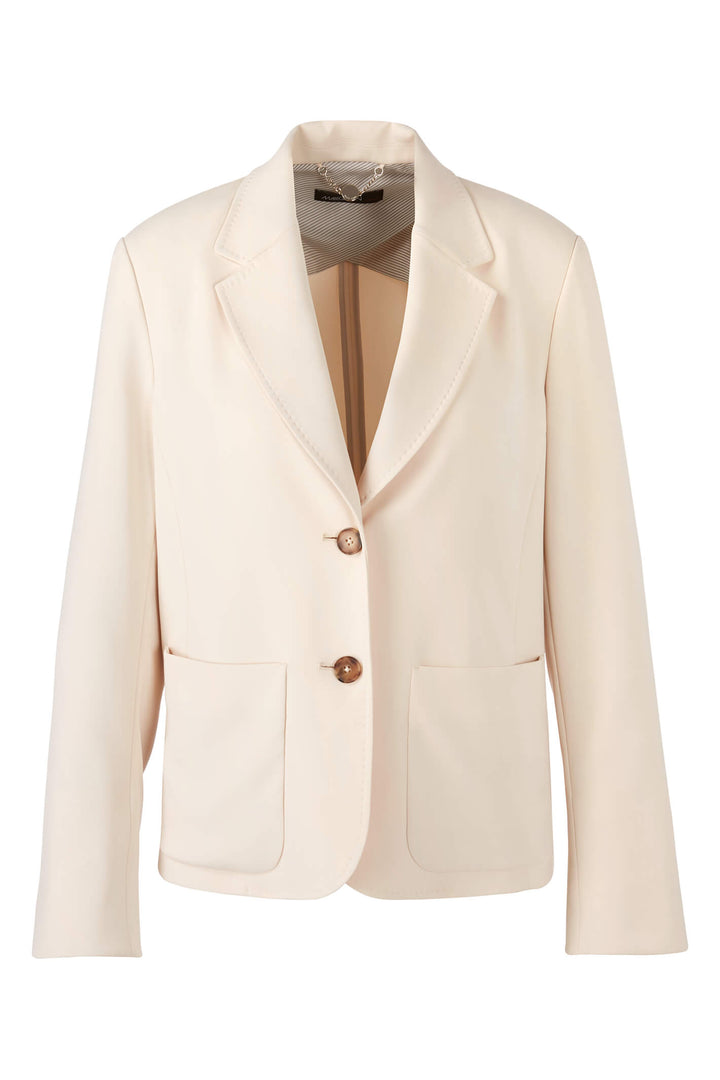 Marc Cain Collection UC 34.12 W56 Cream Two Button Jacket - Olivia Grace Fashion