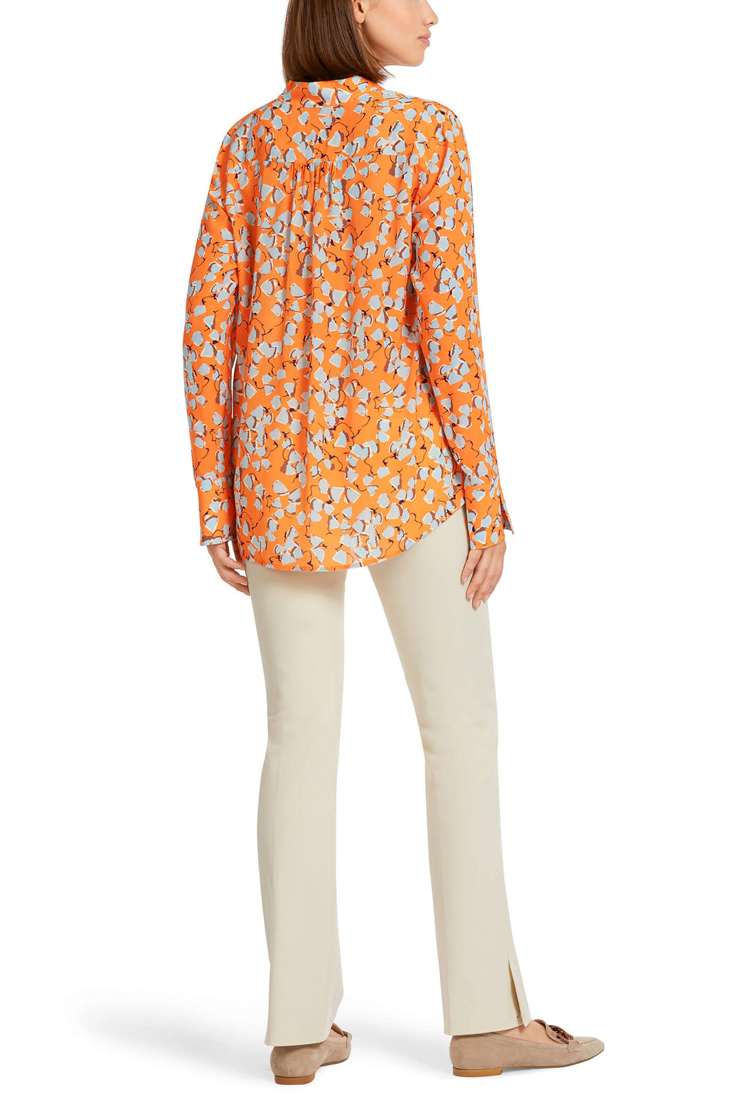 Marc Cain Collection UC 55.07 W34 Orange Print Top - Olivia Grace Fashion