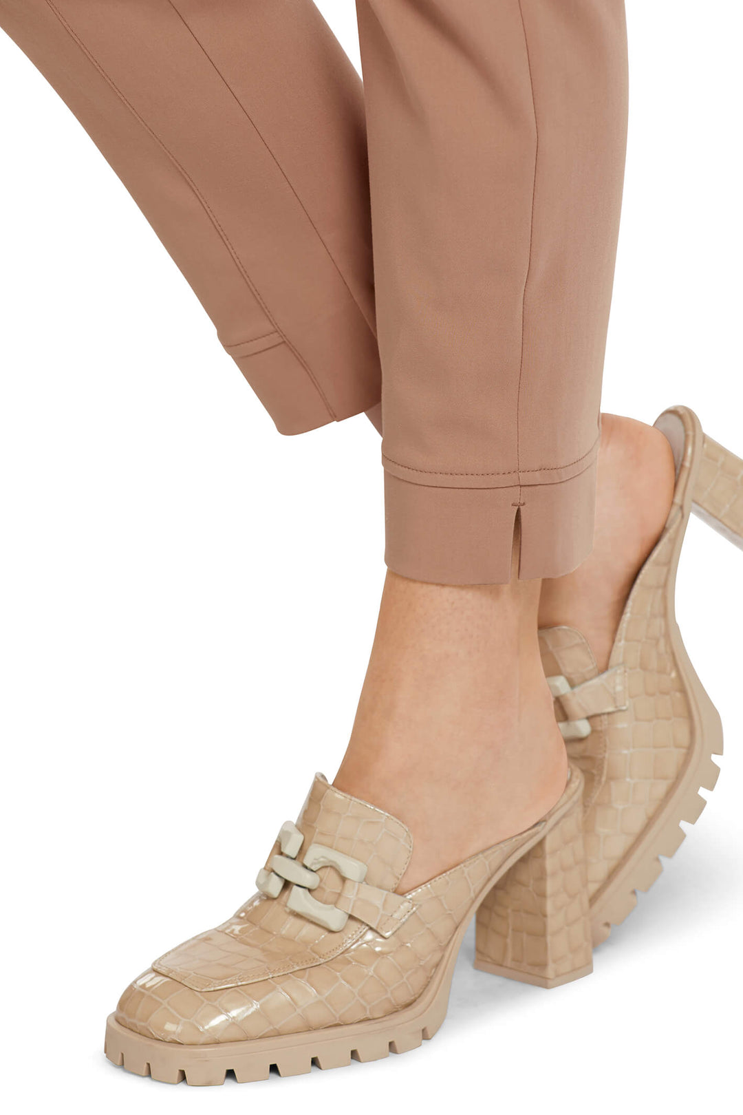 Marc Cain Collection UC 81.22 W92 Camel Cropped Trousers - Olivia Grace Fashion