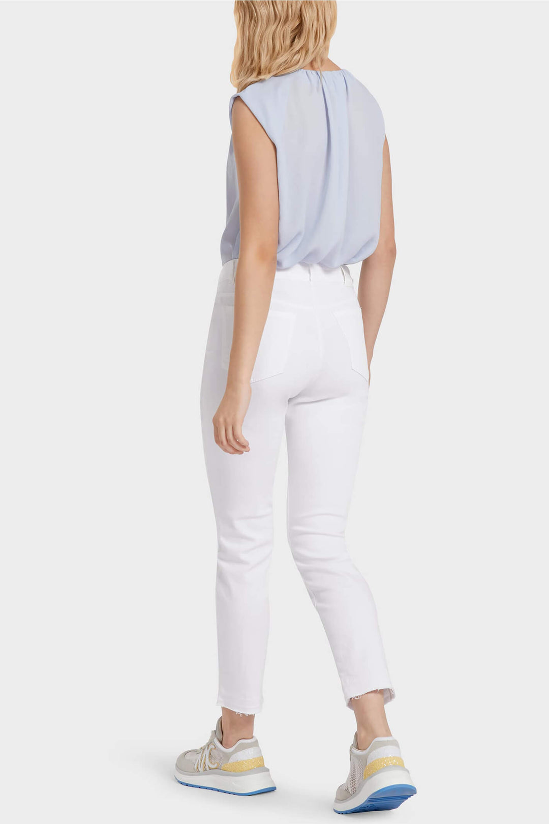 Marc Cain UP 82.03 D50 White Silea 5-Pocket Vintage Look Jeans - Olivia Grace Fashion