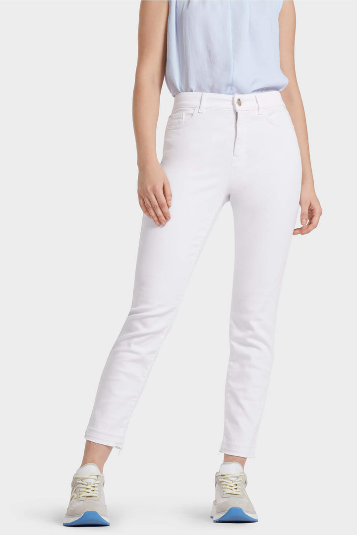 Marc Cain UP 82.03 D50 White Silea 5-Pocket Vintage Look Jeans - Olivia Grace Fashion