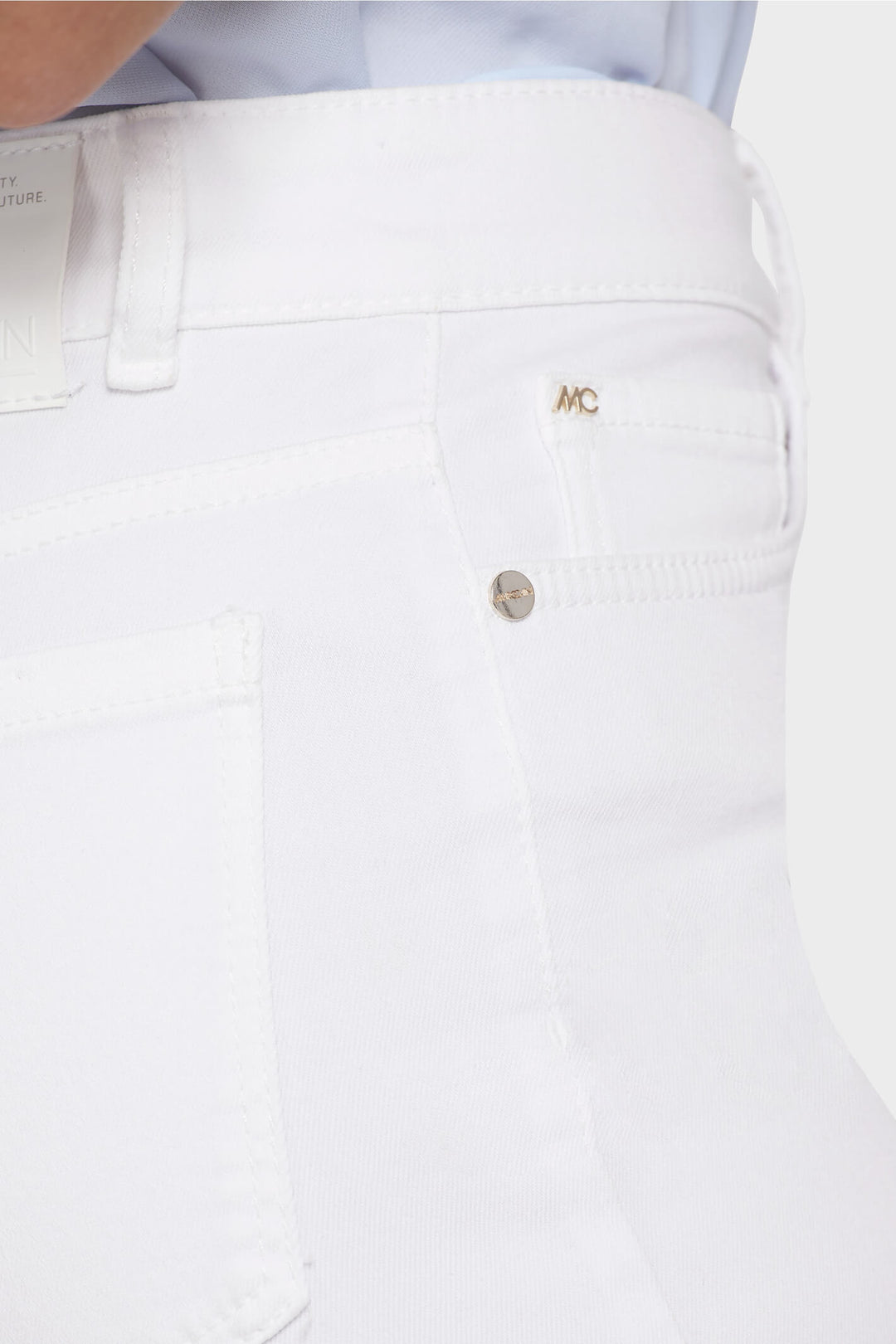 Marc Cain UP 82.03 D50 White Silea 5-Pocket Vintage Look Jeans - Olivia Grace Fashion