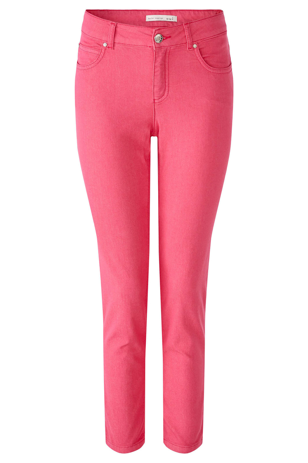 Oui 51644 Raspberry Sorbet Pink Jeggings - Olivia Grace Fashion