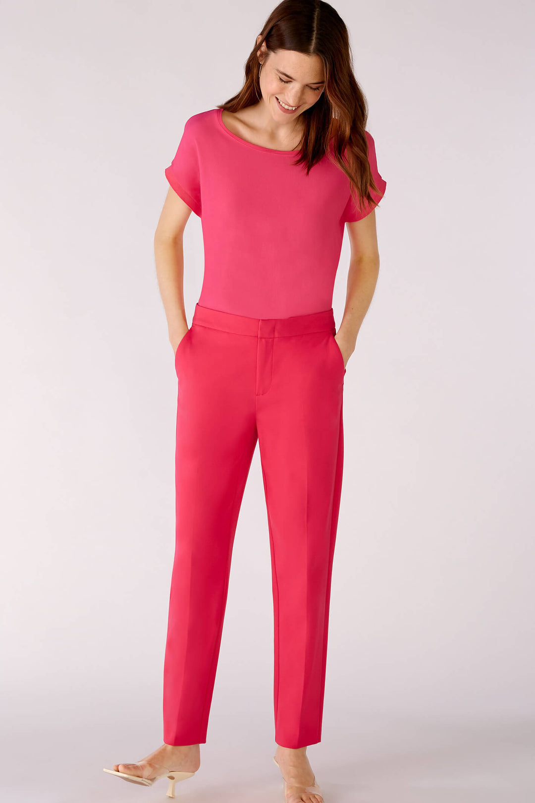 Oui 78202 Pink Trousers - Olivia Grace Fashion
