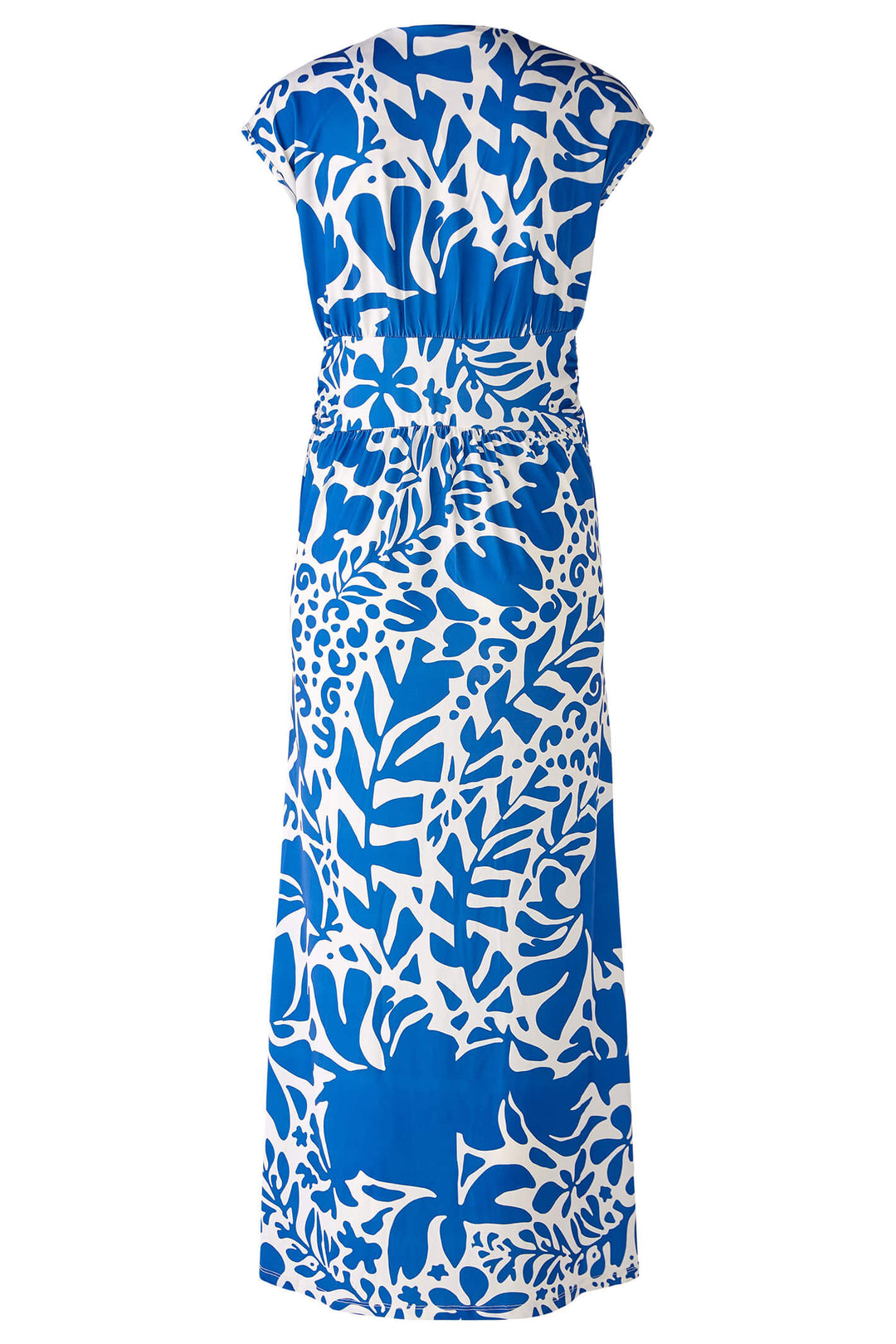 Oui 78549 Blue White Print Knot Front Dress - Olivia Grace Fashion