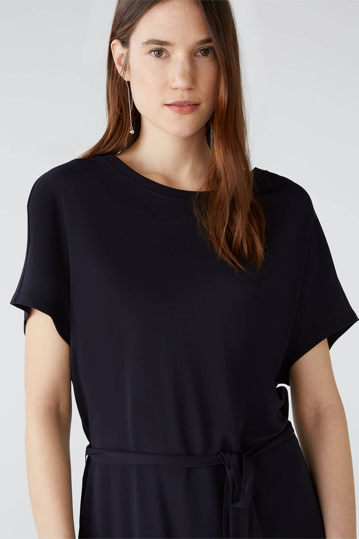 Oui 78709 Dark Blue Short Sleeve Dress