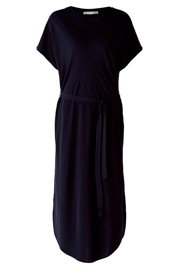 Oui 78709 Dark Blue Short Sleeve Dress - Olivia Grace Fashion