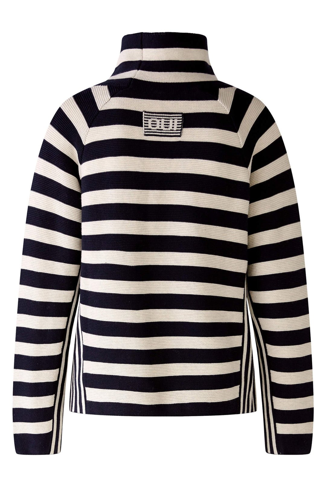 Oui 79895 Navy White Stripe Rollneck Jumper - Olivia Grace Fashion
