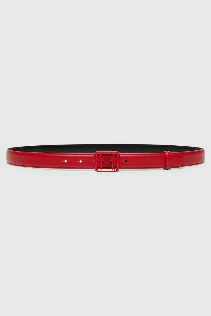 Marella Pressa 2423506036200 Red Leather Belt - Olivia Grace Fashion