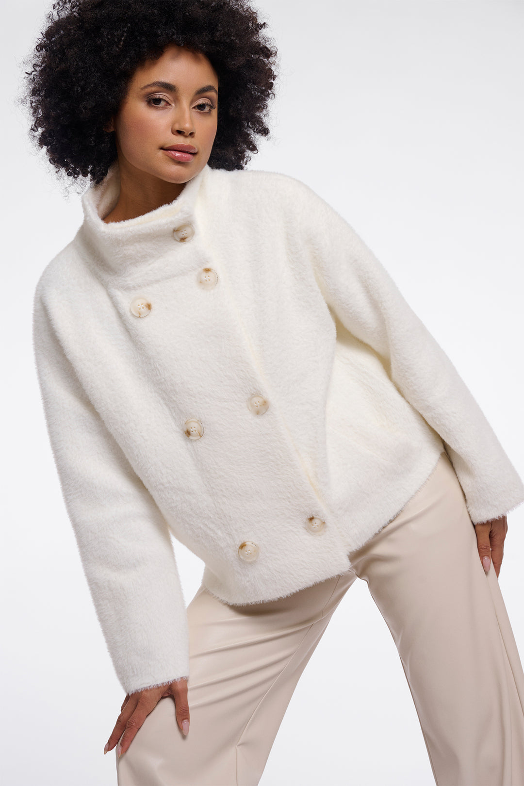 Rino &amp; Pelle Beth 500NOOS Snow White Short Double Breasted Jacket